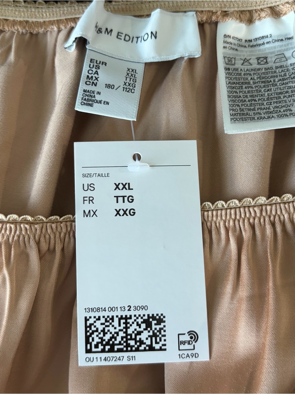 NWT! H&M Beige Lace-Trim Dress Set - Picture 9 of 14